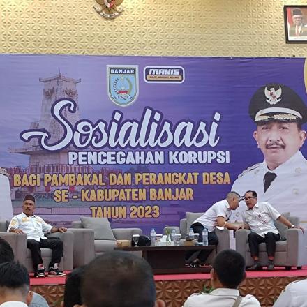 Pembakal Desa Pasiraman Hadiri Sosialisasi Pencegahan Korupsi di Hotel Roditha Banjarbaru